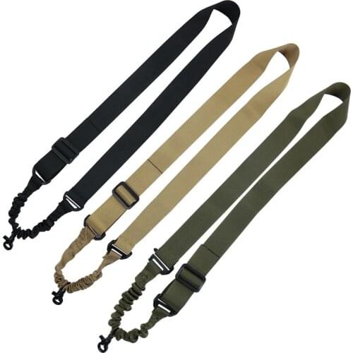 125cm Nylon Gun Sling Adjustable Tactical Single Point Bungee Rifle Belts Gun Airsoft Sling Hunting Army Green Black Gun Strap