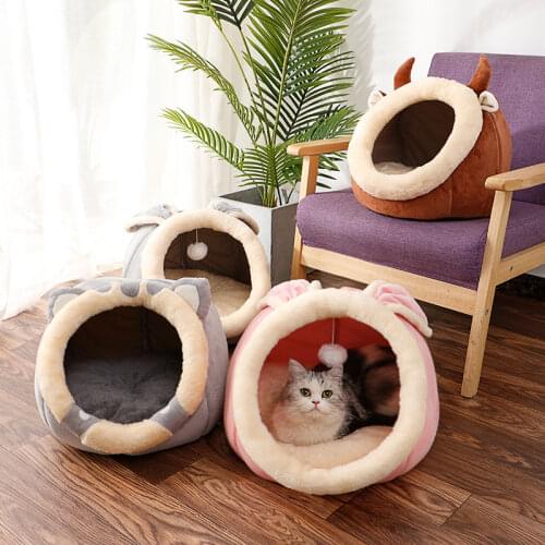 New deep sleep Pet bed cat basket lounger Small dog cave bed Sofa pet comfortable tent rabbit house cats products props for home