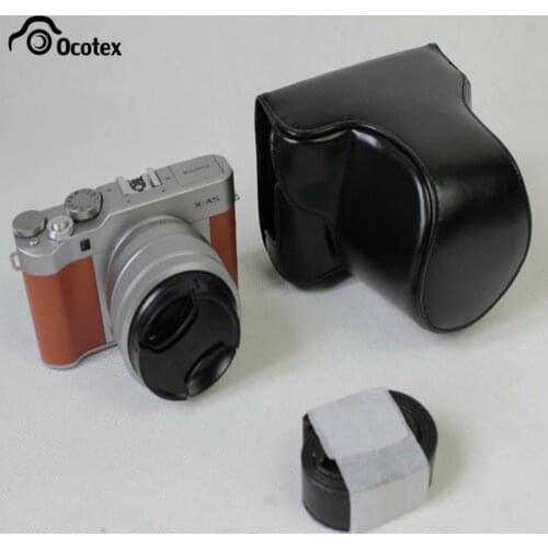 New Digital Camera Bag PU Leather Case for Fujifilm Fuji X-A5 X-A20 xa5 xa20 15-45mm Lens Cover With Shoulder Strap