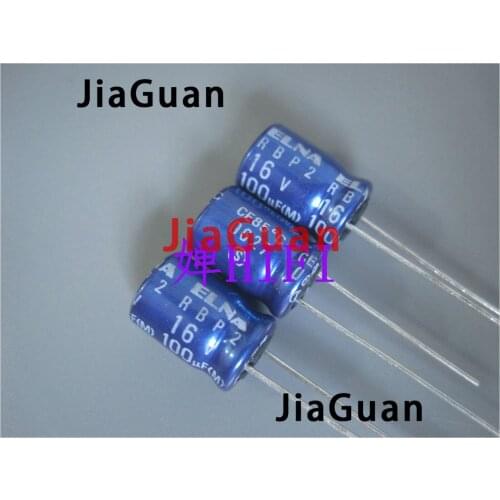 20PCS NEW ELNA RBP2 16V100UF 8X11.5MM blue robe 16v 100uf audio electrolytic capacitor R2B 100uF/16V BP 100uf 16v