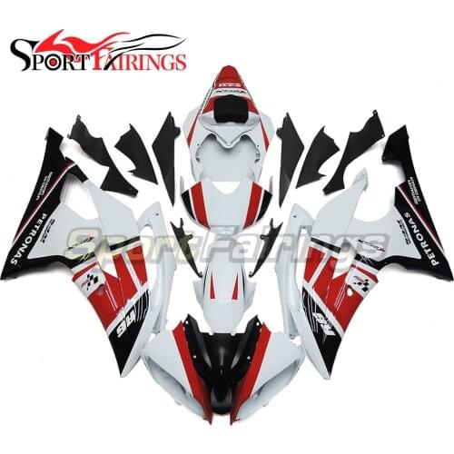 Fairings For Yamaha YZF 600 R6 08 09 10 11 12 13 14 15 2008 - 2015 Injection ABS Plastics Fairing Kit Petronas White Red Covers
