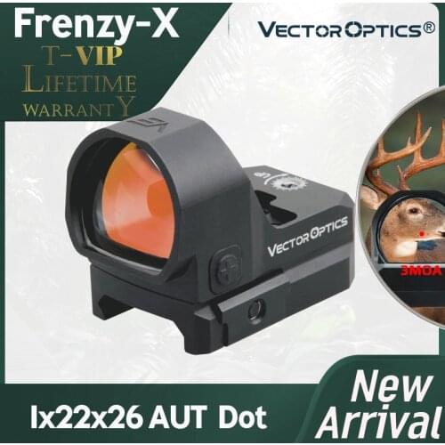 Vector Optics Frenzy-X 1x22x26 AUT Red Dot Sight Pistol Collimator Reflex Scope Automatic Light Sensor Glock17 19 9mm 7.62 .223