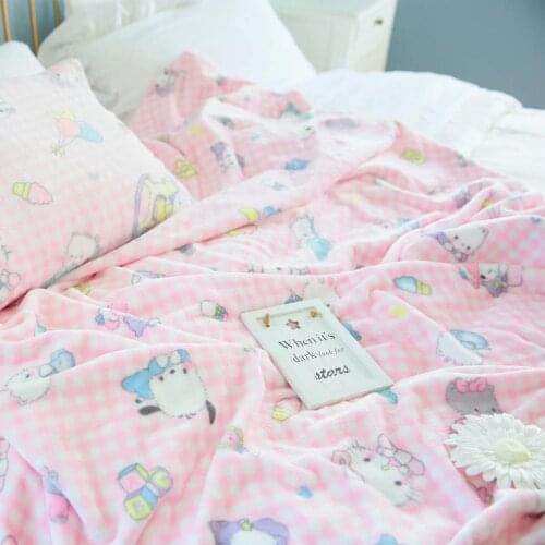 200cm Kt Cat Plush Blanket Large Size Blanket Bed Sofa Air Air Conditioning Blanket Wedding Bedding Baby Blanket Room Decoration