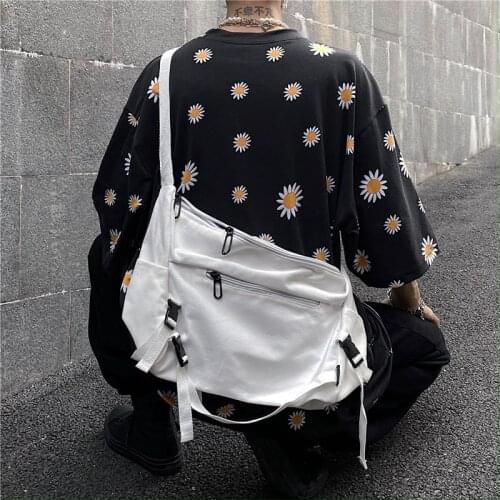 2020 Simple Student Canvas Bag Men Korean Style Casual Shoulder Messenger Bag Handbag Unisex Crossbody Bag
