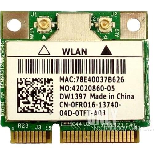Broadcom BCM94312HMG Dual band Wireless Wifi Half Mini pci-e card for DELL DW1397 2.4Ghz 5Ghz WLAN PCI Express Network Adapter