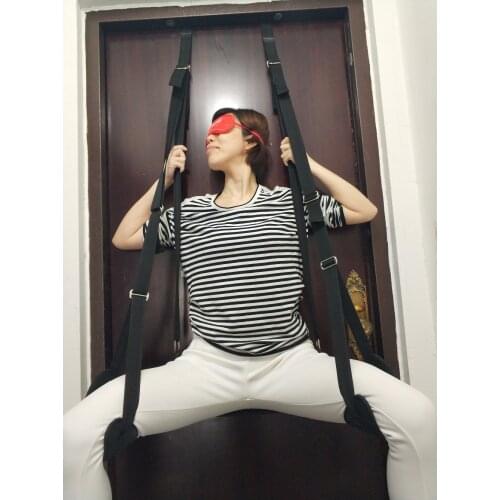 VaHppy Black Quality Adult Sex Swing Chairs Passionat Sexual Position Spousal intercourse furniture Erotic store Bondage tools