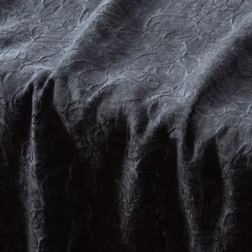 High quality natural flax cotton material Flower jacquard sewing High grade robe dress cheongsam fabric