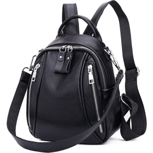 Lady Backpack Genuine Leather Women Backpack Waterproof School Bags for Teenager Girls Mochila Fashion Bags Luxury Bags 2021 New