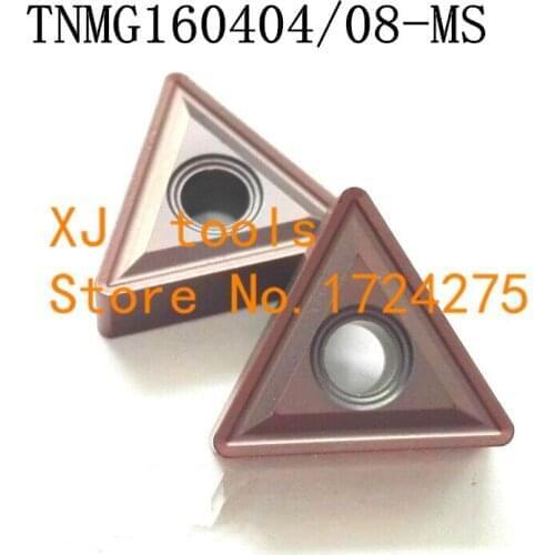10PCS TNMG160404-MS / TNMG160408-MS carbide CNC inserts,lathe tool,apply to stainless steel and steel processing,MTJNR/WTENN