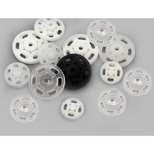 100pcs/lot Nylon Sewing Press Studs Snap Button plastic Clasp Snap Fastener Buttons 7mm 10mm 12mm 15mm 18mm 21mm