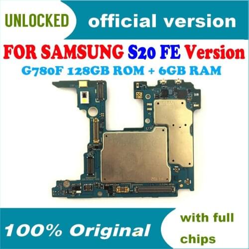 128GB ROM 6GB RAM UnlockedFor Samsung Galaxy S20 FE G780F Motherboard Original Logic Board Mainboard For Note 10 WIth Full Chips