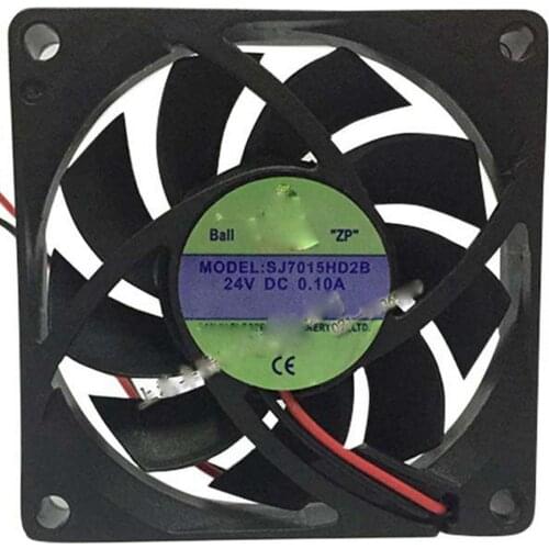 24V DC 70x70x15mm Axial Radiator Fan 4000RPM Dual Ball Bearing Middle Speed