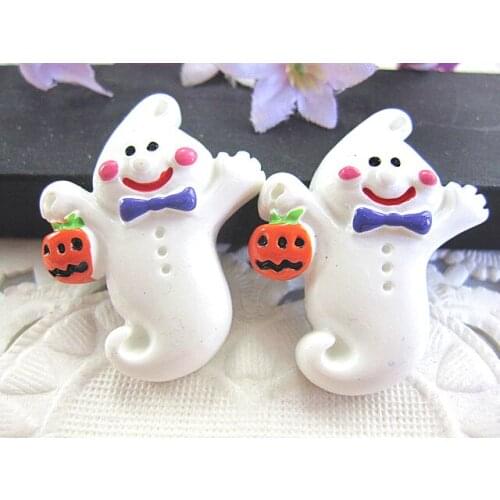 30pcs/lot kawaii flat back resin Halloween skull DIY resin cabochons accessories 21*22mm