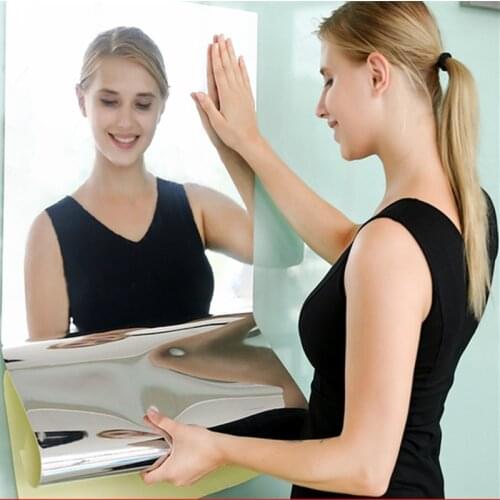 50cm*50cm Self Adhesive Stickers Film Mirror Creative High Quality Mirrors Foil Wall Stickers Removable Paste Christmas Decors