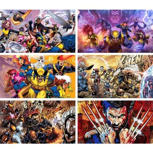 5D DIY Diamond Painting Marvel X-Men Wolverine Cartoon Full Square/Round Embroidery Mosaic Kit Handmade Art Gift Home Decoration