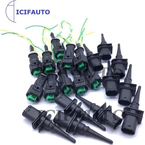 65816905133 Front Rear Left Right Outside Air Temperature Sensor With Connector For BMW 128i 328i 335i 528i 535i M3 X5 Z4 760Li