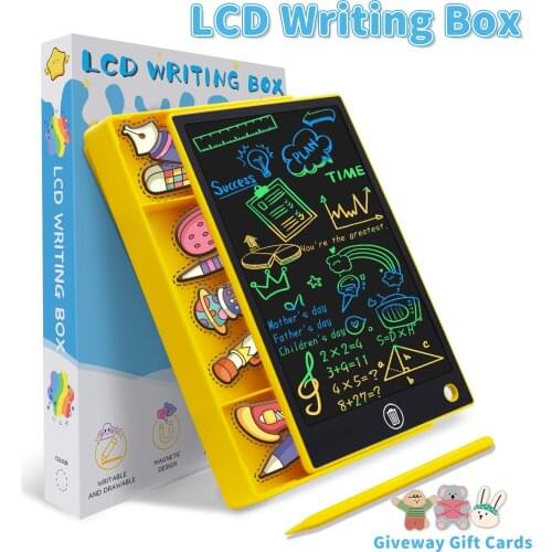 9.5Inch Multi-Functional Large Capacity LCD Writing Box Pencil Case Graffiti Tablet Doodle Board Drawing&Storing Gift For Kids