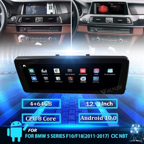 12.3inch Android 10.0 Car Radio For BMW 5 Series F10/F18 2011-2017 GPS Navigation Car DVD Multimedia Player CIC NBT