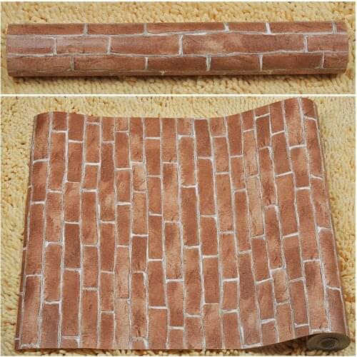Beibehang Chinese Vintage Brick Print 3D Wallpaper Store Decoration Project Wall Paper Waterproof Wallpapers Roll Papier Pei