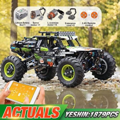 MOULD KING 18002 APP High-Tech Car Toys The MOC-19517 4WD RC Buggy Car Model Building Blocks Bricks Kids Christmas Toys Gifts