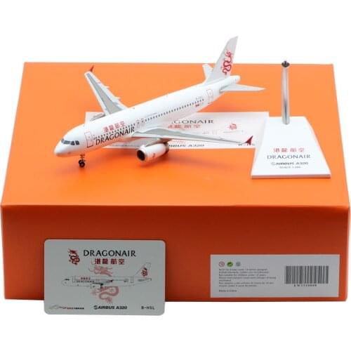 1:200 Alloy Collectible Plane JC Wings EW2320008 Dragonair Airbus A320 Diecast Aircraft Jet Model Reg#B-HSL With Stand