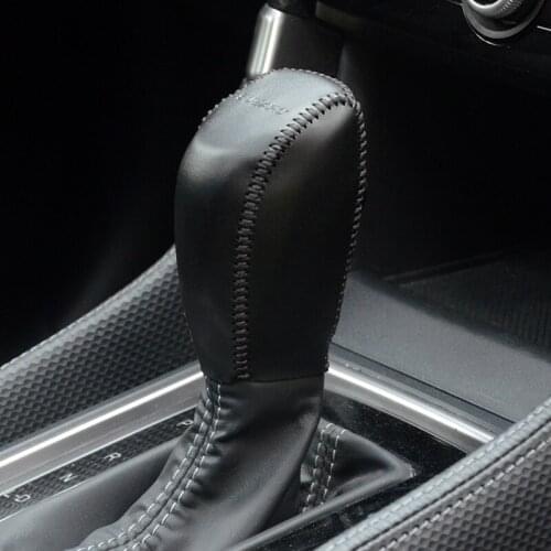 Leather Car Gear Head Shift Knob Cover Accessories For Subaru Forester 2019 2020 2021 Subaru Xv 2018 2019 2020 2021 Outback 2021