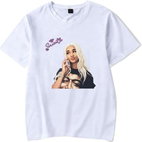 Hot Saweetie T-shirt Women Summer Casual Loose Short Sleeve T Shirt Women Harajuku Punk T-shirts Tops Hip Hop T-Shirt For Girl