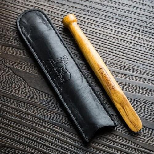 LUBINSKI High Quality Wood Pipe Tamper Smoking Tobacco Tool Pipe Nozzle Cleaner Tamper Tool Novel W/Gift Leather Case For Cohiba
