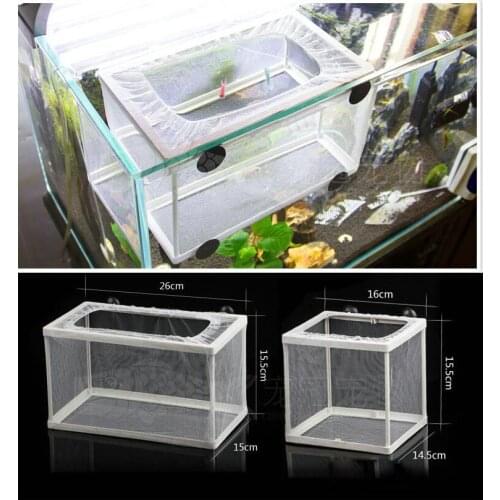 NuoNuoWell Aquarium Fish Tank Accessories Fry Baby Fish Hatchery Incubator Net Breeding Isolation Net 2 Size Available