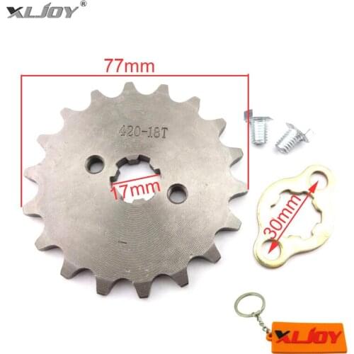 XLJOY 420 18 T Tooth 17mm Front Engine Sprocket For SDG YCF GPX SSR Dirt Pit Bike ATV Quad Go Kart Moped Scooter Motorcycle