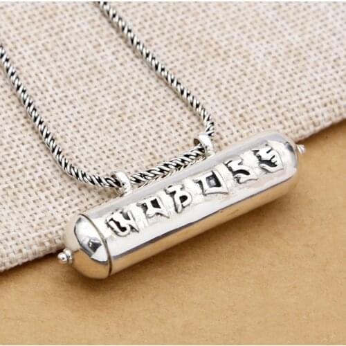 Tibetan 925 Silver OM Gau Box Pendant Sterling Silver Buddhist Prayer Box Pendant Tibetan Ghau Box Pendant