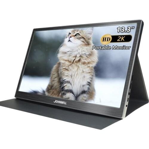 13.3 inch CNC Metal Portable Monitor 2K 2560*2440 IPS HD Screen Display with 2 HDMI USB DC Interface for HDMI PS5 XBOX One game