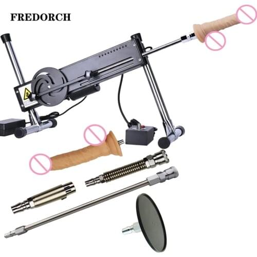 Fredorch premium sex machine with dildo and U-VAC-lock attachments for women 120w strong motor double side use love machine gun