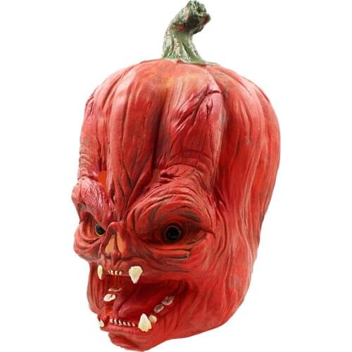 Shocker Toys Pumpkin Silicone Face Mask Pumpkin Halloween Party Cosplay Headgear For Costume Party Antistress Birthday Xmas Gift