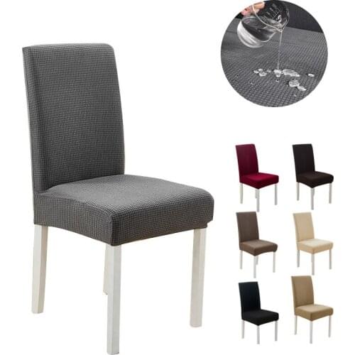 Stretch Waterpoorf Chair Covers Dining Room Stretch Thick Velvet Scandinavian Style Stool Seat Cover Dustproof Chair Protector