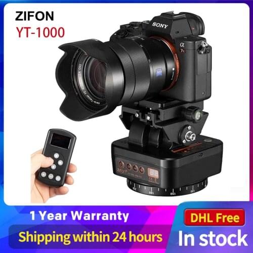 ZIFON YT-1000 Panoramic head Automatic Tripod Head Stabilizer Motorized Rotating remote control load camera/smartphone