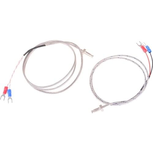 K Type Thermocouple Stainless Steel Probe Thermocouple 0.5m/ 1m Cable Wire Length,Thermocouple 0~400C Temperature Sensor