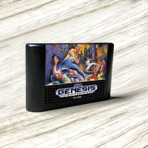 Streets of Rage - USA Label Flashkit MD Electroless Gold PCB Card for Sega Genesis Megadrive Video Game Console