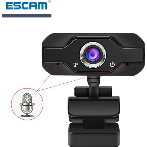 HD Webcam Built-in Dual Mics Smart 1080P Web Camera USB Pro Stream Camera for Desktop Laptops PC Game Cam For OS Windows10/8