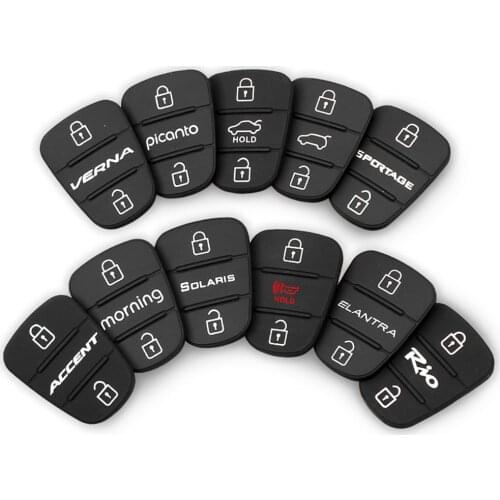 XRSHKEY 20PCS/Lot 3 Button Pad Flip Remote Car Key Shell Pad For Picanto Accent Solaris RIO Sportage Elantra Verna