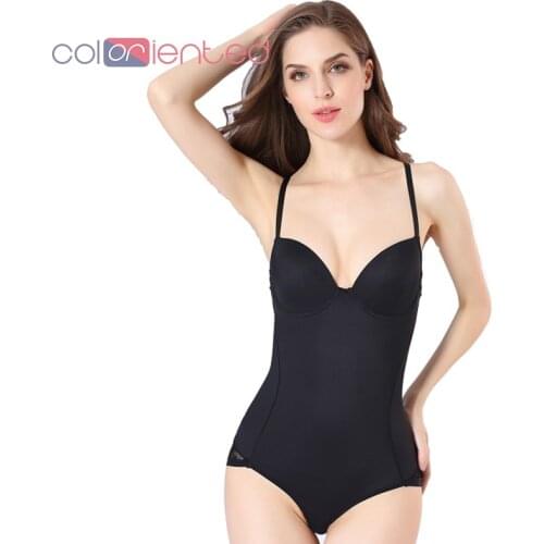 Coloriented Explosive Women Bodysuit Shapewear Postpartum Abdomen Belt Body Shaper High Waist Shape Pants Buckle Breast Support