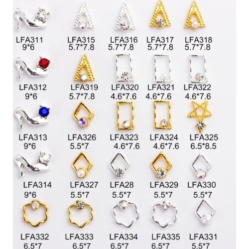 20Pcs Nail Art Crystal Unique Design Charms High Heeled Shoe Shaped Simple Jewelry For Nail Art Decoration Manicure UV Gel