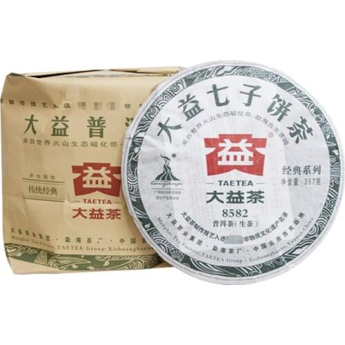 2010 TAETEA 8582 Sheng Puer Chinese Tea Batch 002 Dayi Sheng Puer Chinese Tea 357g