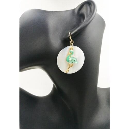 2020 exquisite shell green Swan Vintage drop Earrings High Quality Elegant Prevent Allergy Personality Fashion Womens Earrings