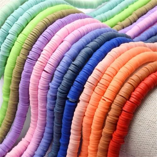 3~8mm 3strip Soft Polymer Clay Bead Slices Loose Septa Beads Candy Color DIY Lovely Women Beaded Jewelry Making Accessories