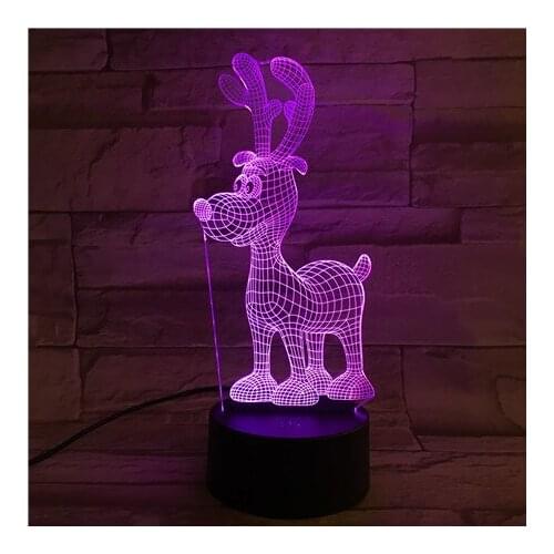 3D LED Lamps Night Light with Touch Sensor Cute Dog Smart Phone Control 16 Color Atmosphere Nightlight Room Decoration Kids Gift