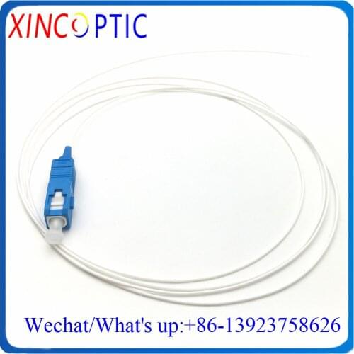 50Pcs/Lot,0.5M/1m/1.5m/2m FTTH SC/UPC PVC/LSZH Simplex Fiber Optic Pigtail,SM SCUPC SingleMode 0.9mm Loose Buffer Fiber Pigtail