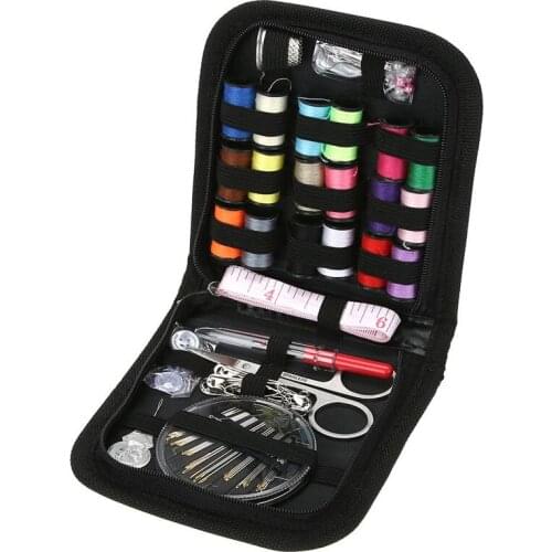 70PCS/Set Multifunction Sewing Box Sewing Thread Stitches Needles Tools Kit Cloth Buttons Craft Scissor Travel Sewing Case Kit