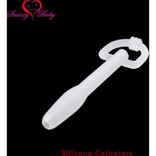 A162 Long Hollow Silicone Chastity Urethral Dilators Urethral sound Sounding Penis Plug Stretching Fetish Sex Toys for Men