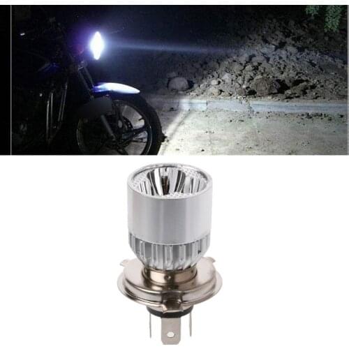 DC 12-80V H4 3 LED Motorcycle Headlight Bulb Hi/Lo Scooter Lamp ATV Fog Light Wholesale Drop Ship